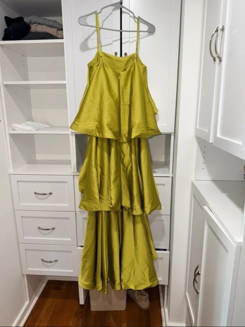 Azazie Azalea dress in Lemongrass
